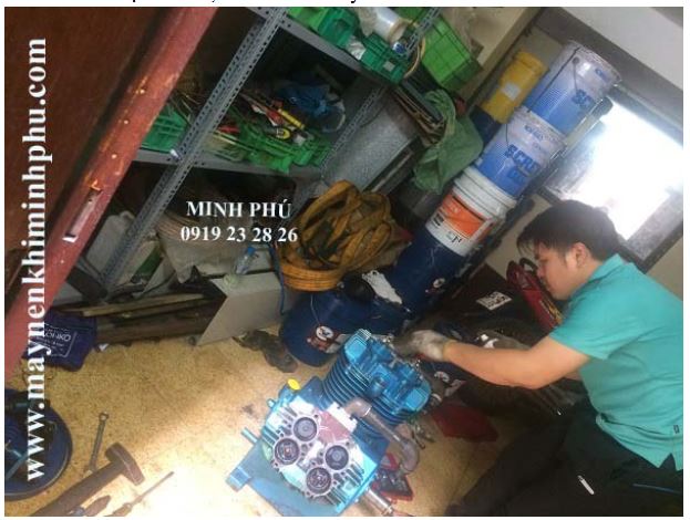 Sửa chữa máy nén khí Piston Hanshin - Máy Nén Khí Minh Phú - Công Ty TNHH Máy Và Dịch Vụ Kỹ Thuật Minh Phú